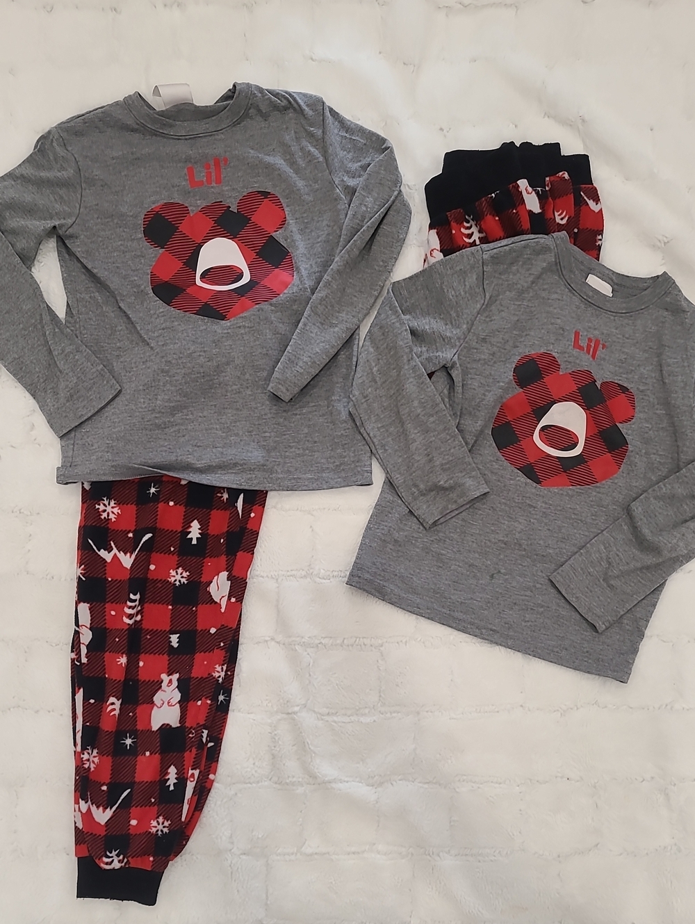 2 Wondershop Lil Bear Christmas Pajamas Size 6 and 8
